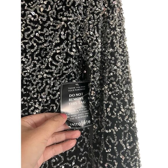 retrofete nikki dress black silver XL - Picture 12 of 15